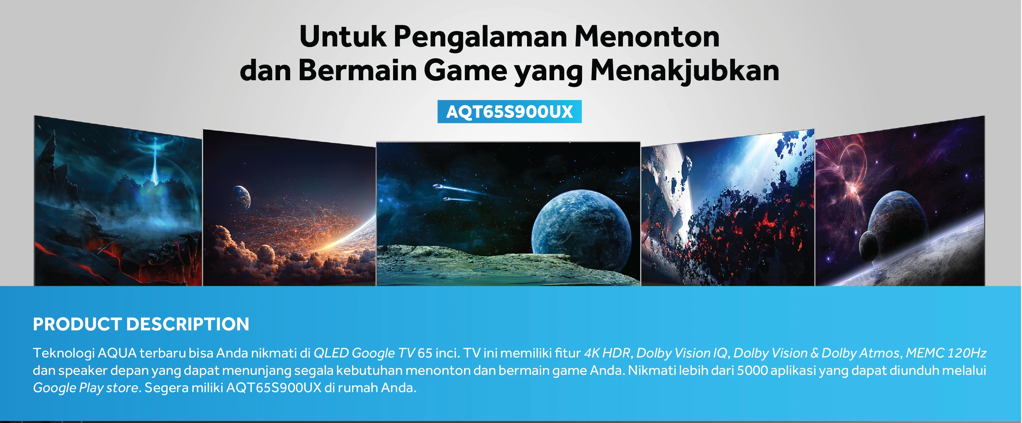 Smart TV AQUA Elektronik AQT65S900UX